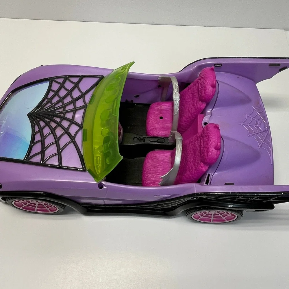 Monster High Purple Ghoul Spiderweb Convertible Car 2022 Toy‎ Kids Play Vehicle